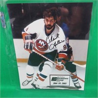 Signed Clark Gillies 8x10" Photo Islanders 2001