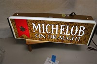 "Michelob on Draught" Light-Up Bar Sign