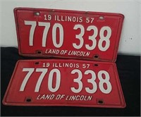 Vintage Illinois license plates