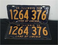 Vintage Illinois license plates