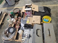 TOOLBOXES, OUTDOOR WALL LANTERNS, WIRE, WEIGHTS,