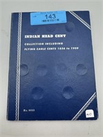 Indian Head Penny book with 27 coins - various dat