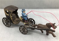 Cast iron horse drawn carriage