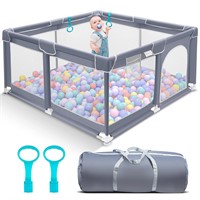 Baby Playpen, Large Baby Playard with Gate, Indoo