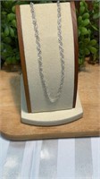 Sterling Silver Italian Twisted Rope Chain. 18