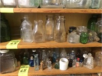 In Kitchen Top 4 Shelves- Old Bottles & Jars