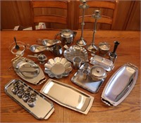 Stainless Trays, Candle Holders, Serving Pieces++