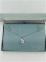 2ct White Topaz Pendant on Sterling Chain   Just