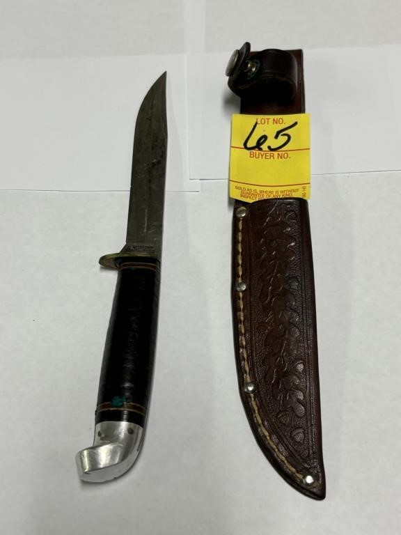 Western Knife w/Leather Sheath
