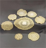 8 Vintage Doilies