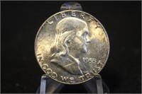 1955 Uncirculated Franklin Silver Half Dollar