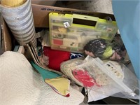 BOX OF CRAFTING SUPPLIES