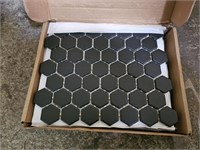 Matte Black Hexagon Cermaic Mosaic Tiles