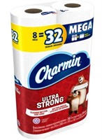 8-Pk Charmin Ultra Strong Mega Rolls Toilet Paper