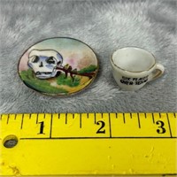 2pc Miniature Ceramic Plate and Saucer