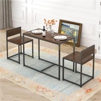 SogesHome Dining Table and Chairs Set  Brown