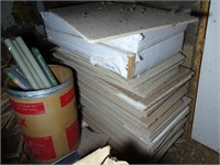 Stack of 4ft x 2ft Drop Ceiling Tiles As Is