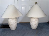 (2) CERAMIC TABLE LAMPS (33" TALL)