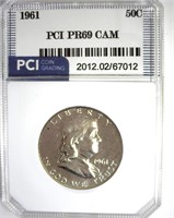 1961 Franklin PR69 CAM LISTS $2850