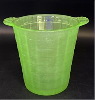 Vintage Uranium Glass Ice Bucket Frigidaire