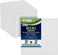 US Art Supply 2'' x 2'' Professional Canvas 2 Pack