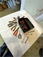 Small Toolbox Filled With Tools.