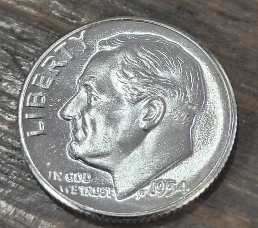 1954 Uncirculated Silver Dime