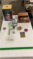 Craft accessories, candle holders, pocket mirror,