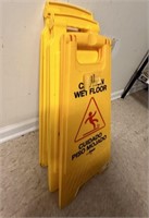 (3) WET FLOOR SIGNS