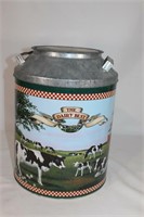 Vtg Houston Foods Milk Can - Popcorn Tin