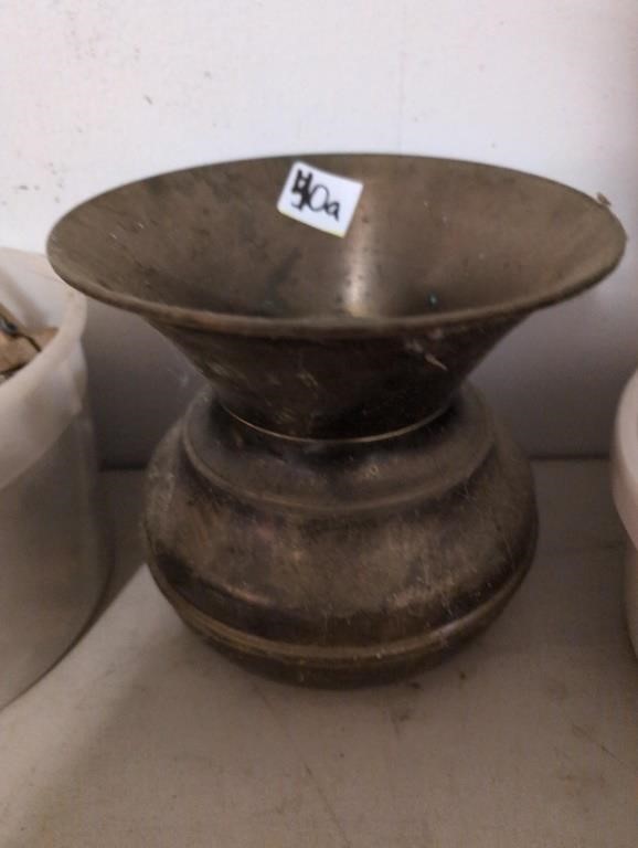 Brass spittoon