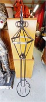 WROUGHT IRON STREET LANTERN CANDLE HOLDER