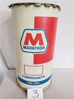 Marathon Wax Cardboard Barrel w/Metal Bottom & Lid