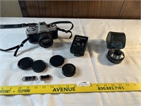 Vintage X-370 Minolta Camera with All Shown