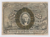 ANTIQUE US FRACTIONAL CURRENCY NOTE