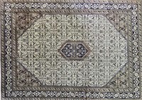 RARE HAND KNOTTED PERSIAN WOOL LIGHT ARDEBIL RUG