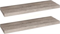 Floating Shelves Set of 2  Greige  31.5 Inches