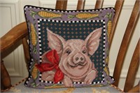 Pig themed pillow