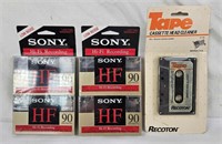 Sealed Sony Hf 90 Cassettes & New Head Cleaner