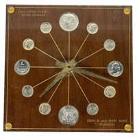 Last United States Silver Coinage Numismatic Clock