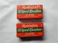 (2) Vintage Remington Kleanbore 22 Short Ammo