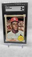1968 Topps # 100 Bob Gibson Baseball Card