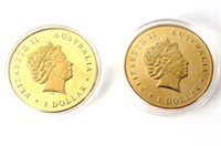 GOLD PLATED 2018 YEAR OF THE DOG COINS