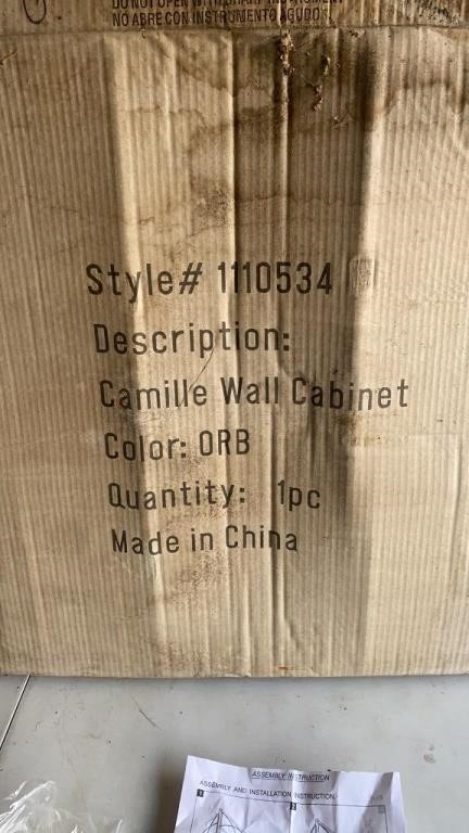 NEW - JCP Camille Wall Cabinet Oil Rubbed Brinze