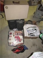 Kenwood speakers, jumper cables, seat cover, etc.