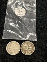 1905 1937 nickels