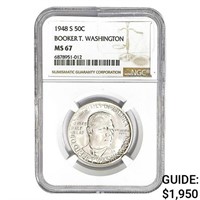 1948-S Booker T Half Dollar NGC MS67