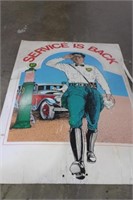 Vintage BP Corrugated Service Sign 63x43