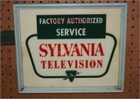 Sylvania Television Glass  Factory Service Sign