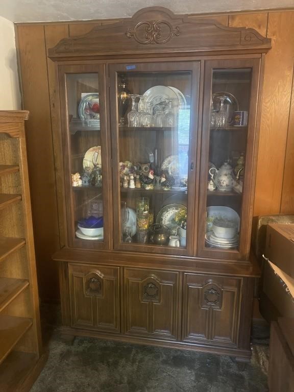 China Cabinet with All Contents Included